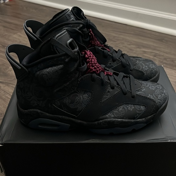 Womens Air Jordan 6 SD Triple Black - Picture 4 of 5